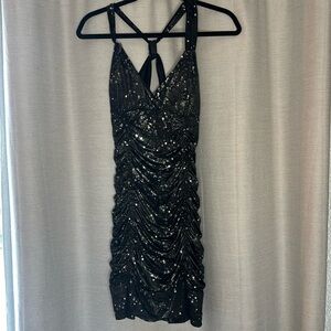 TABOO VINTAGE Y2K SPARKLE BODY-CON DRESS (L)